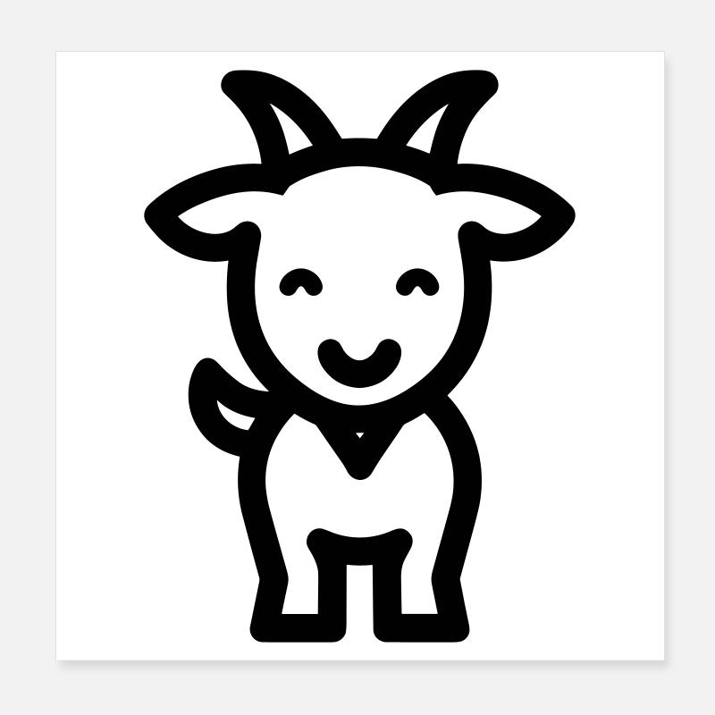 goat Poster 8" x 8" (20x20 cm)