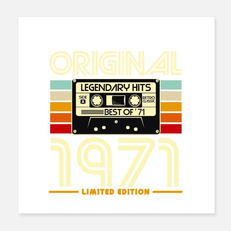 Original 1971 Édition Limitée Poster 20 x 20 cm