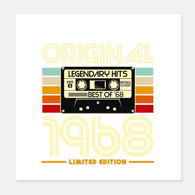 Original 1968 Limited Edition Poster 8" x 8" (20x20 cm)