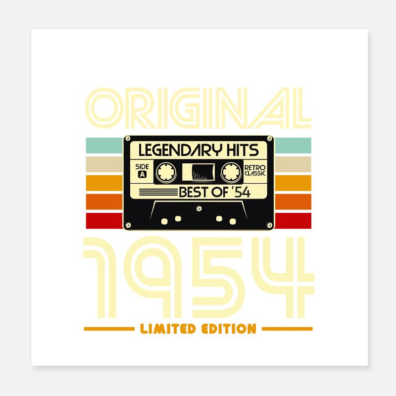 Originalkassette von 1954 Retro Poster 20x20 cm