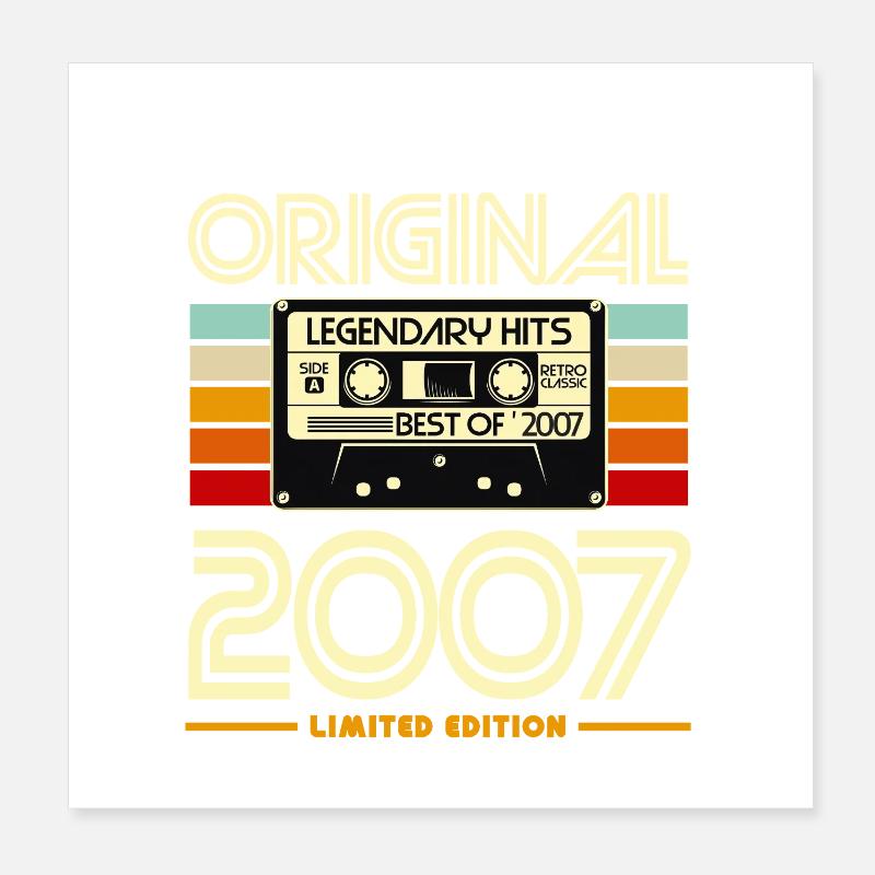 Original 2007 Vintage Cassette Poster 20 x 20 cm
