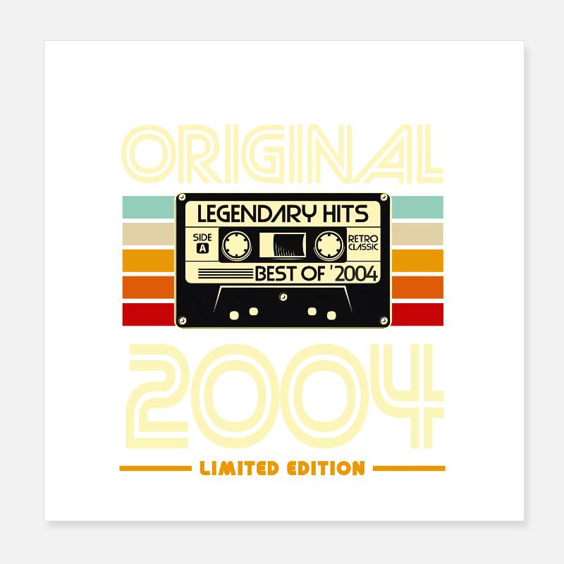 Original 2004 Limited Cassette Poster 8" x 8" (20x20 cm)