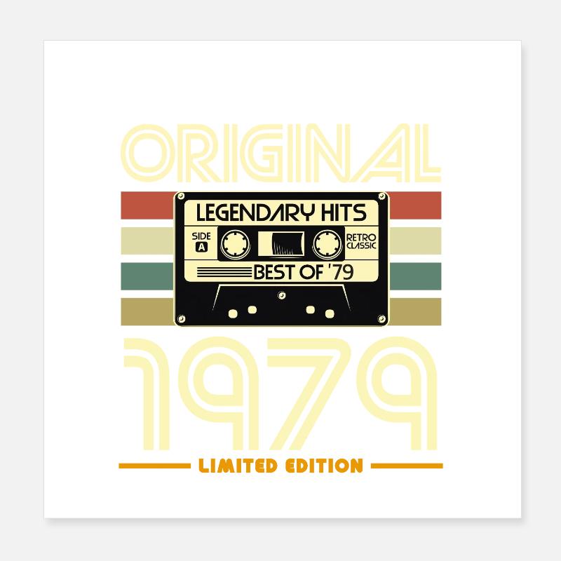 Original 1979 Légendes Rétro Poster 20 x 20 cm