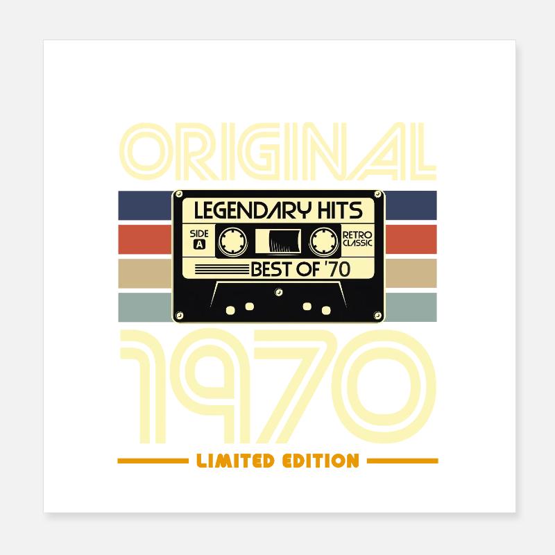 Originale limitierte Kassette von 1970 Poster 20x20 cm