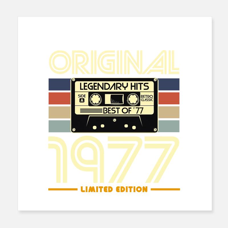 Original 1977 Limited Edition Cassette Poster 8" x 8" (20x20 cm)