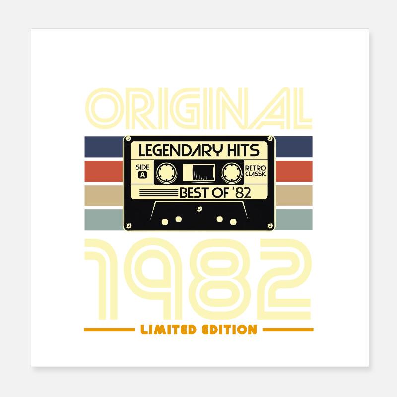 Original 1982 Edition limitée Poster 20 x 20 cm