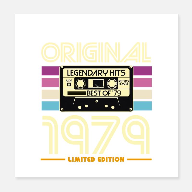 Kassette 1979 Originalhits Poster 20x20 cm