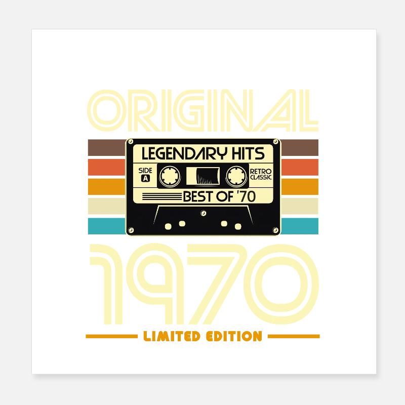 Original 1970 Édition Limitée Poster 20 x 20 cm