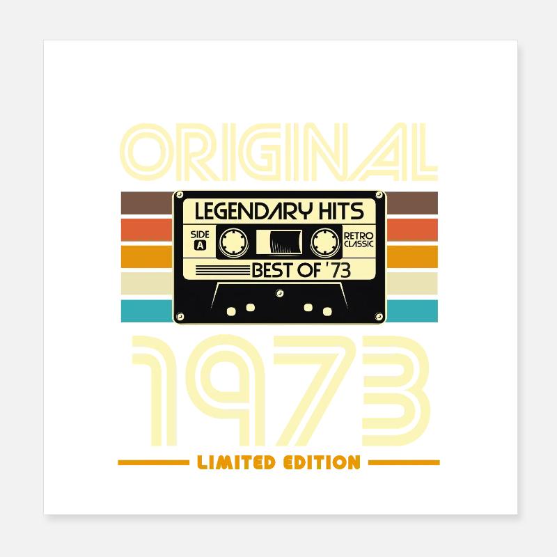 Original 1973 – Begrenzte Retro-Hits Poster 20x20 cm