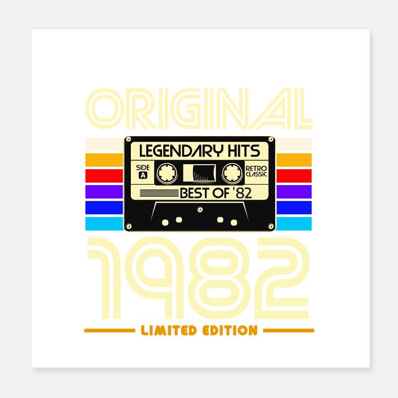 Original 1982 Edition Cassette Poster 20 x 20 cm