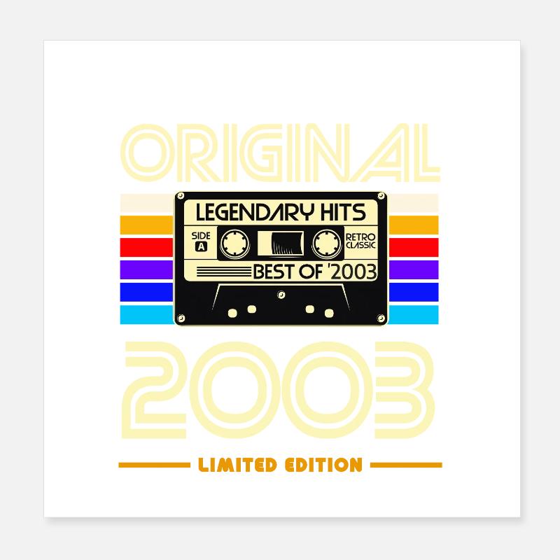 Original 2003 Cassette Édition Limitée Poster 20 x 20 cm