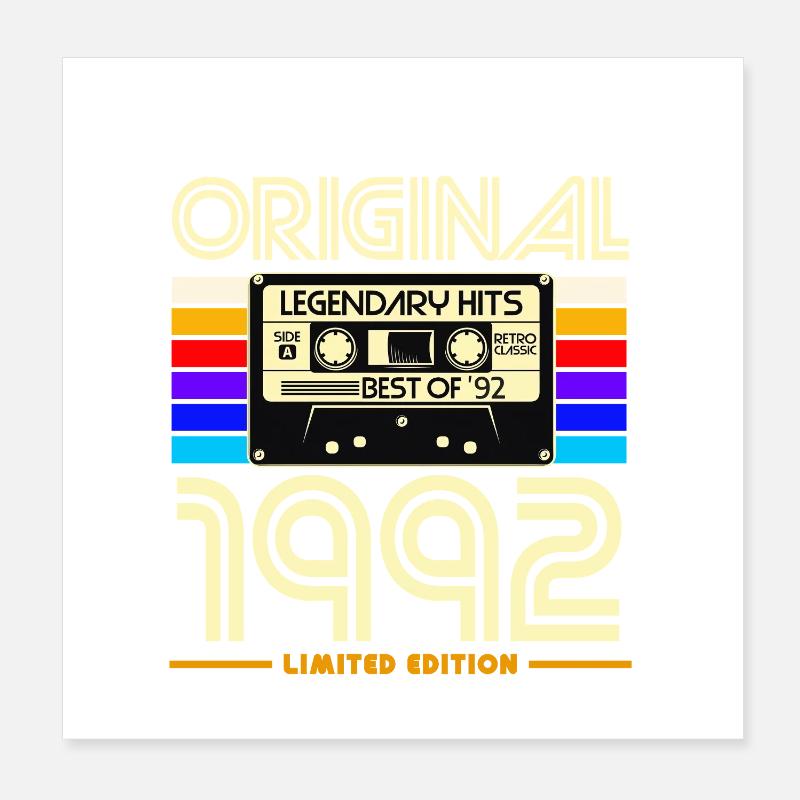 Originale Legend Hits von 1992 Poster 20x20 cm