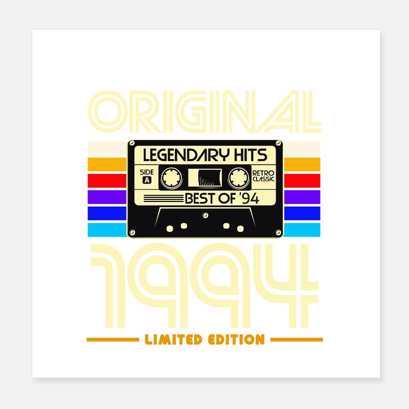 Original 1994 Limited Edition Cassette Poster 20 x 20 cm