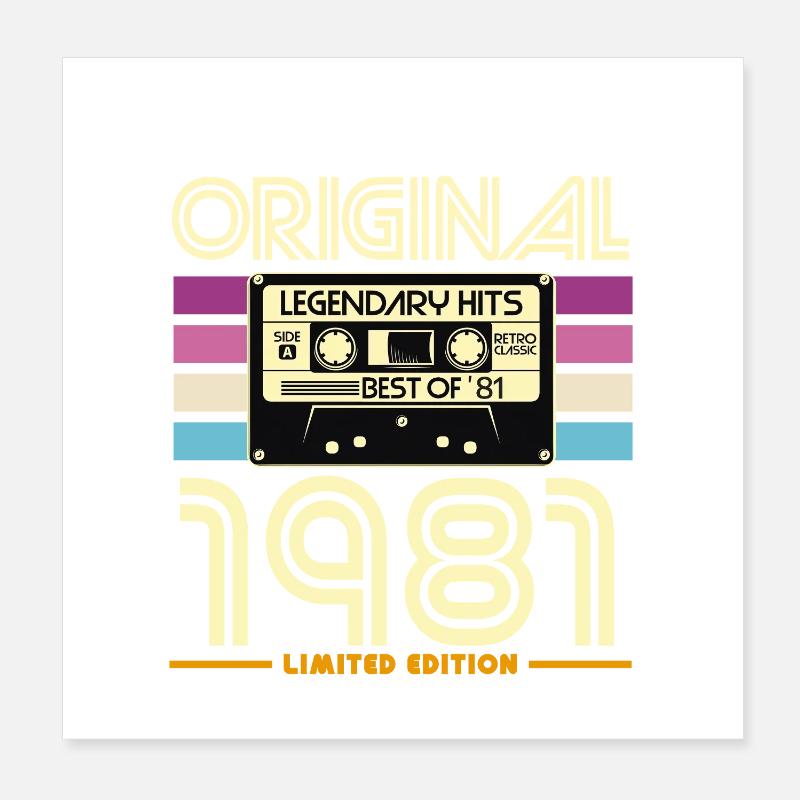 Originale Retro Limited Edition von 1981 Poster 20x20 cm