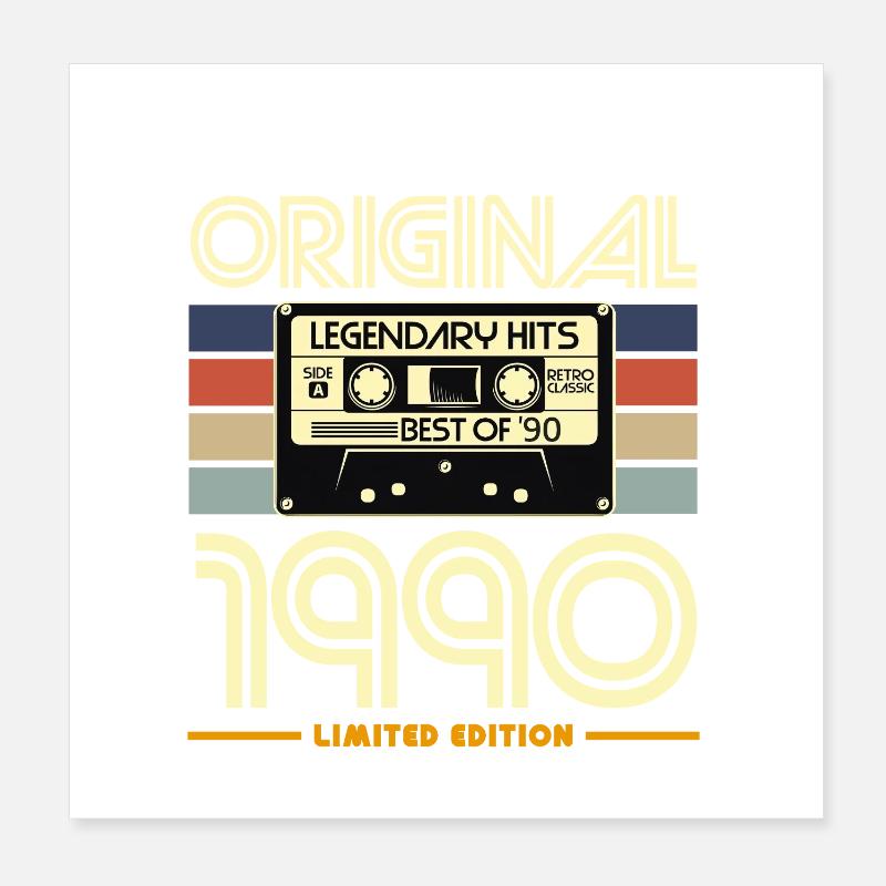 Original 1990 Cassette Héritage Poster 20 x 20 cm