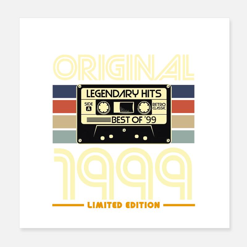 Original 1999 Cassette Vintage Poster 20 x 20 cm