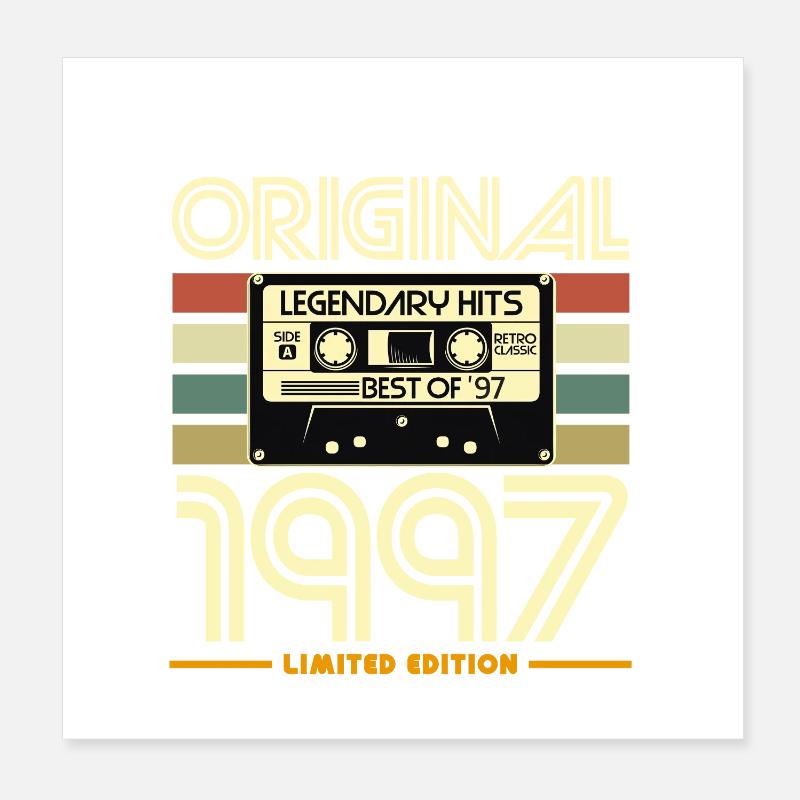 Kassette 1997 Originalhits Poster 20x20 cm
