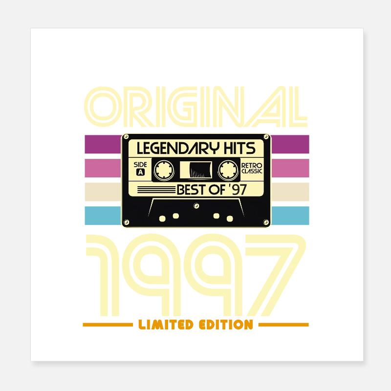 Originalkassette Retro von 1997 Poster 20x20 cm