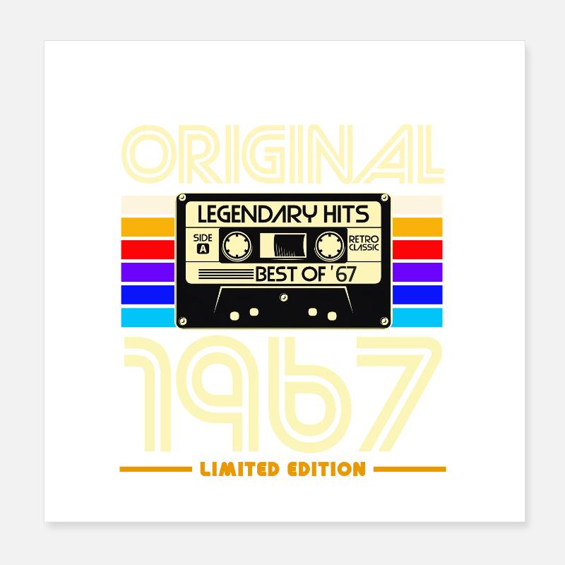Original 1967 Édition Limitée Retro Poster 20 x 20 cm