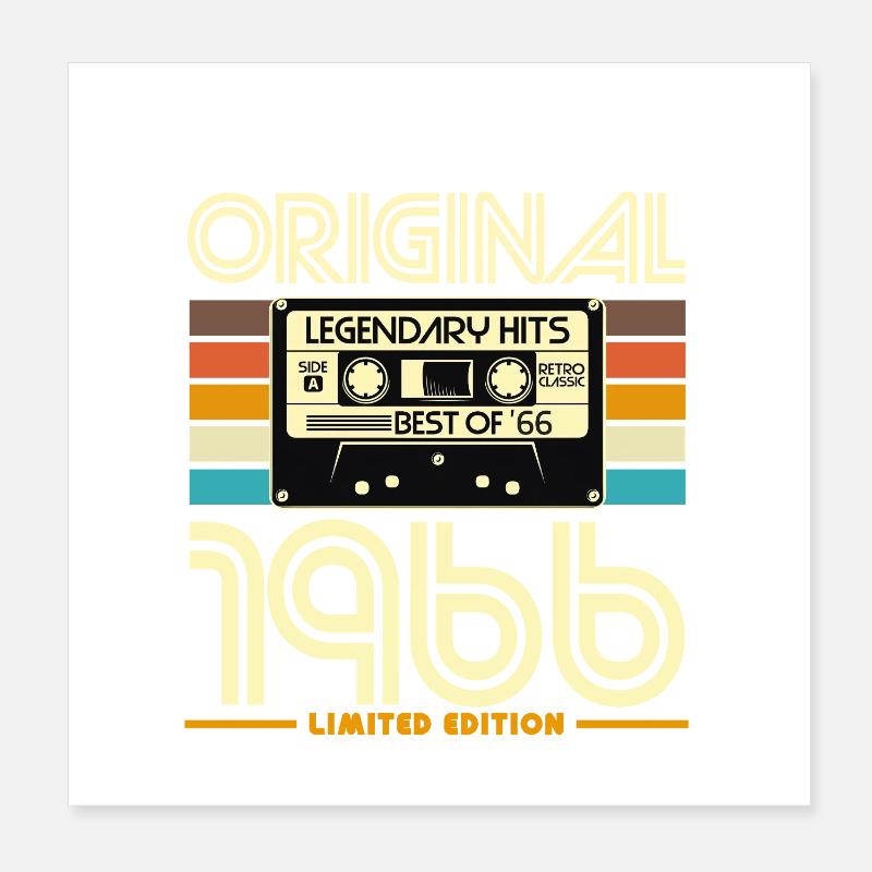 1966 Retro Legends Kassette Poster 20x20 cm