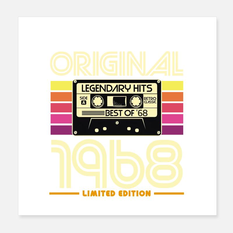 Original 1968 édition limitée Poster 20 x 20 cm