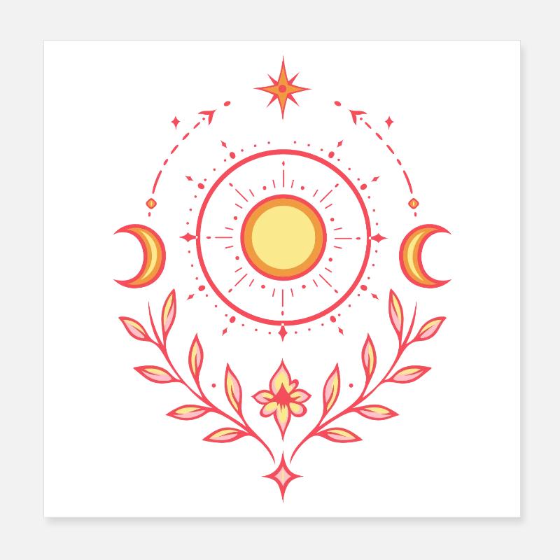 Soleil d’été – Litha Pagan Design Poster 20 x 20 cm