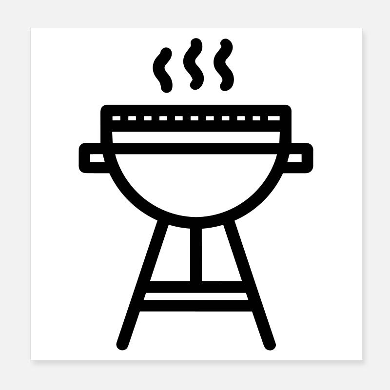 Barbecue Poster 8" x 8" (20x20 cm)