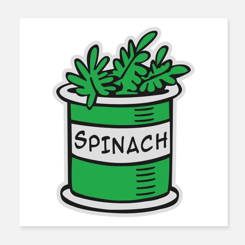 Spinach Poster 8" x 8" (20x20 cm)
