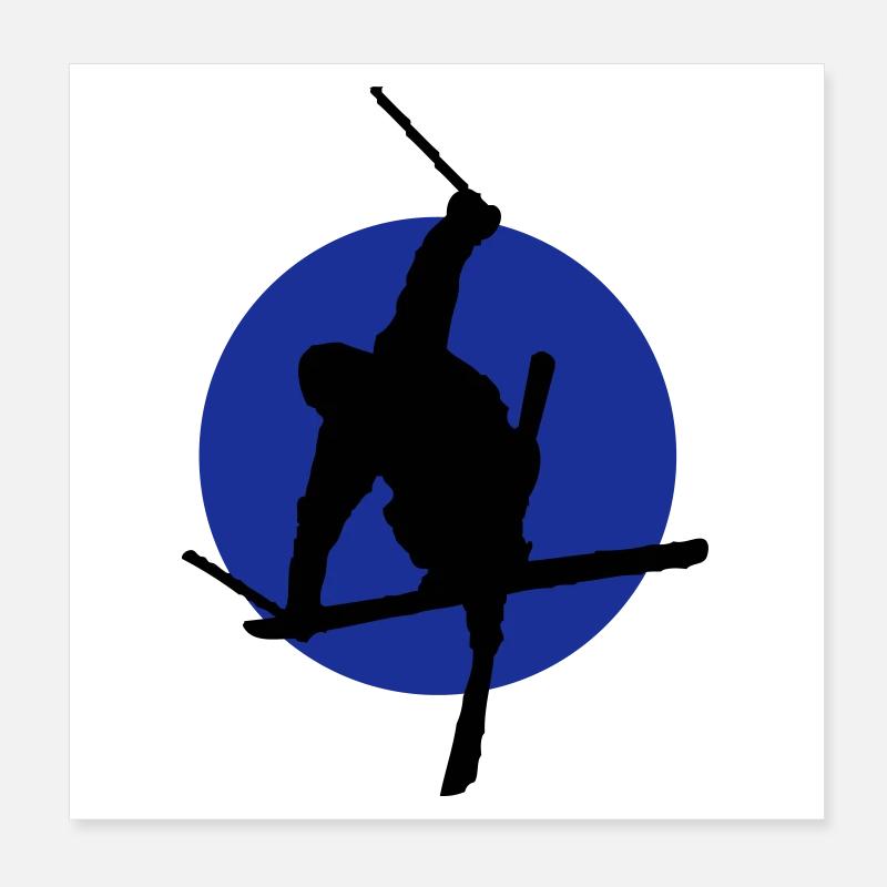 Ski freestyle icon Poster 8" x 8" (20x20 cm)