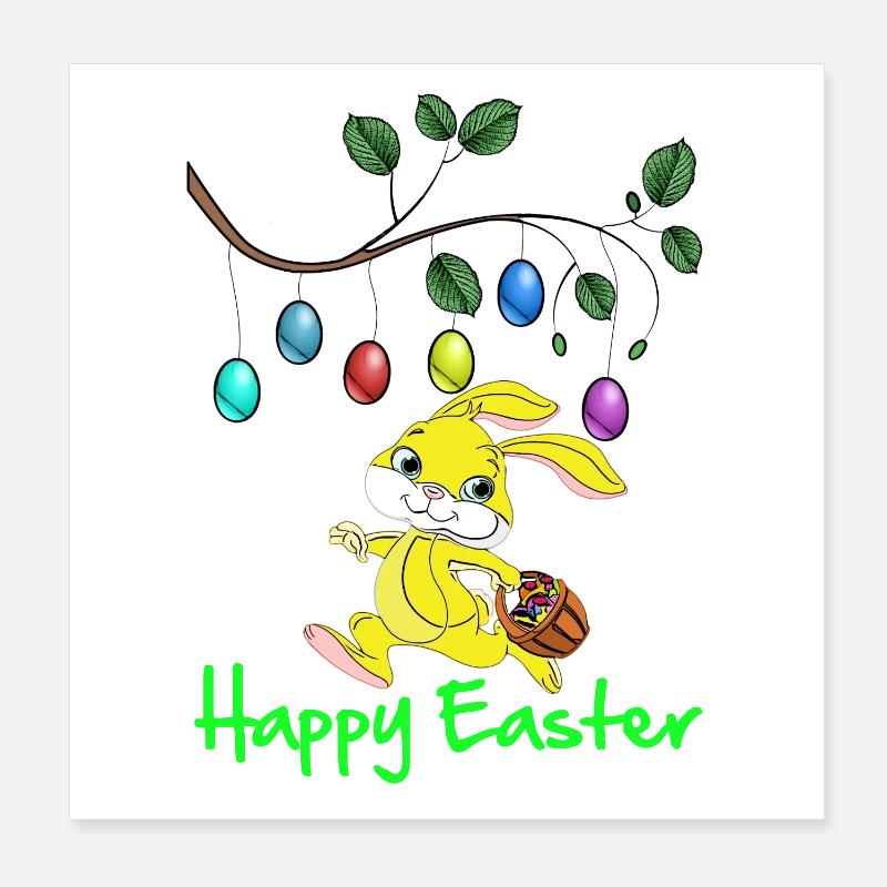 OsterfestOstern,frohe Oster,Osterhase,happy Easter Poster 20x20 cm