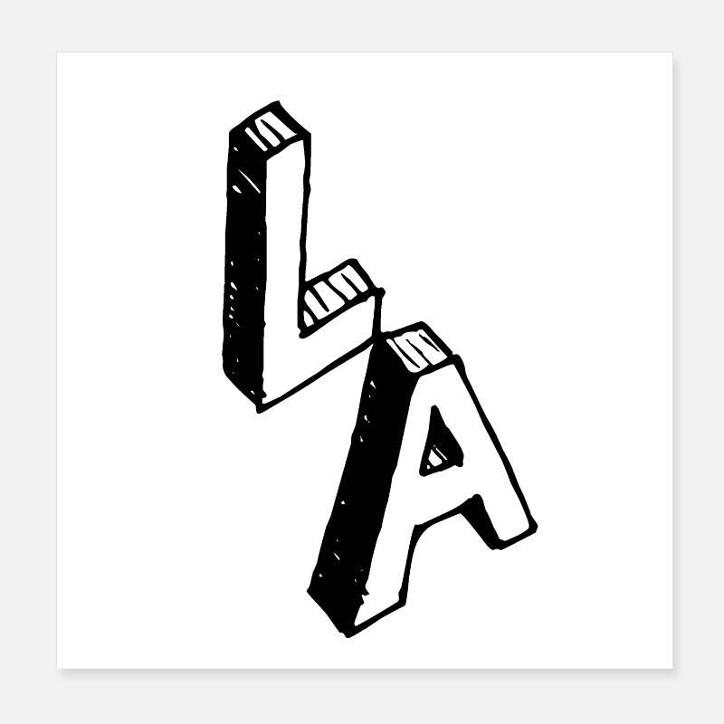 LOS ANGELES Poster 20 x 20 cm
