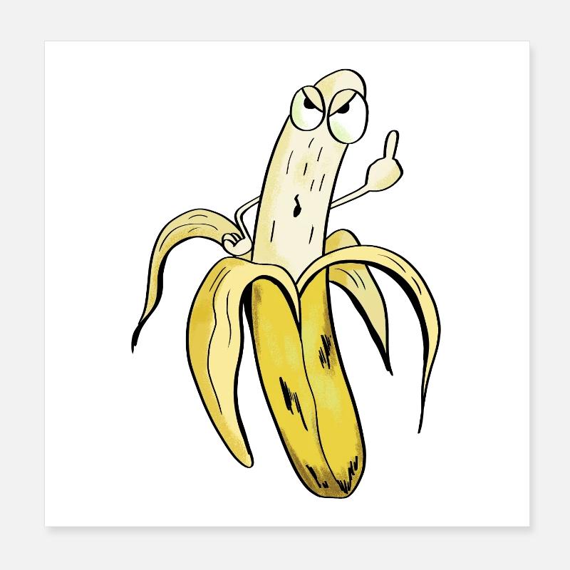 Toute la bande dessinée de banane - fruit Poster 20 x 20 cm