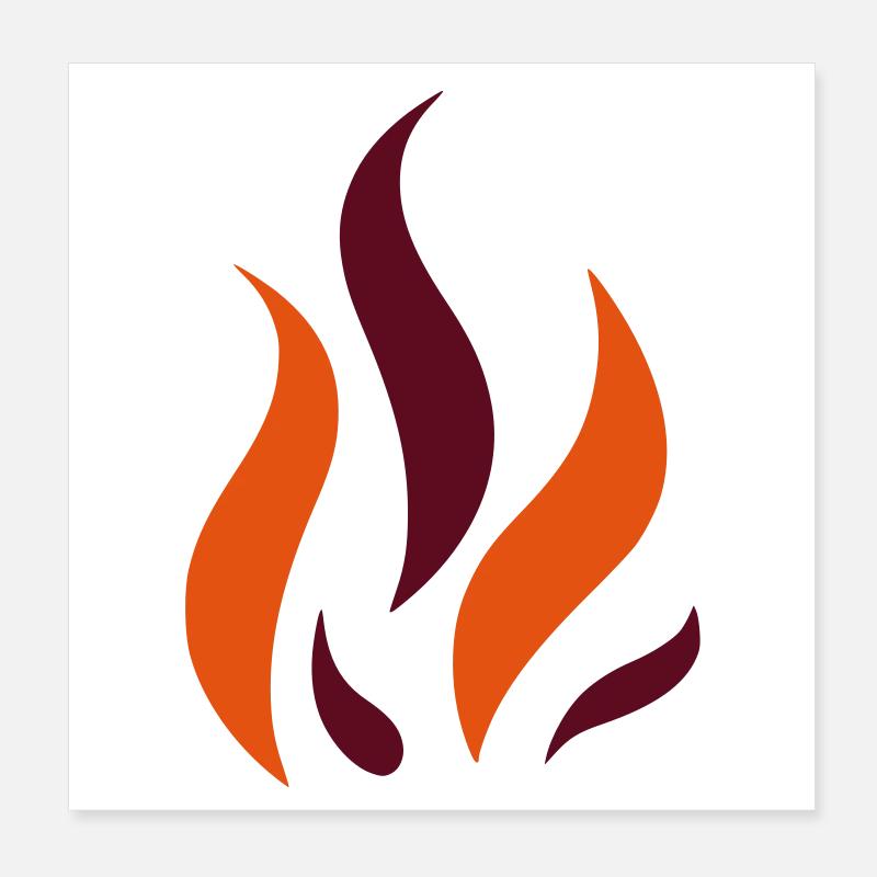 Flame Poster 8" x 8" (20x20 cm)