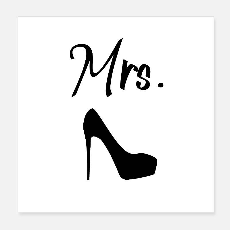 Mrs. Wedding Poster 20x20 cm