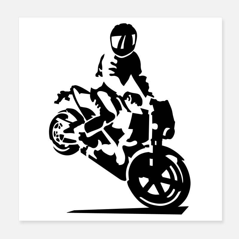 motorcycle stunt Poster 8" x 8" (20x20 cm)