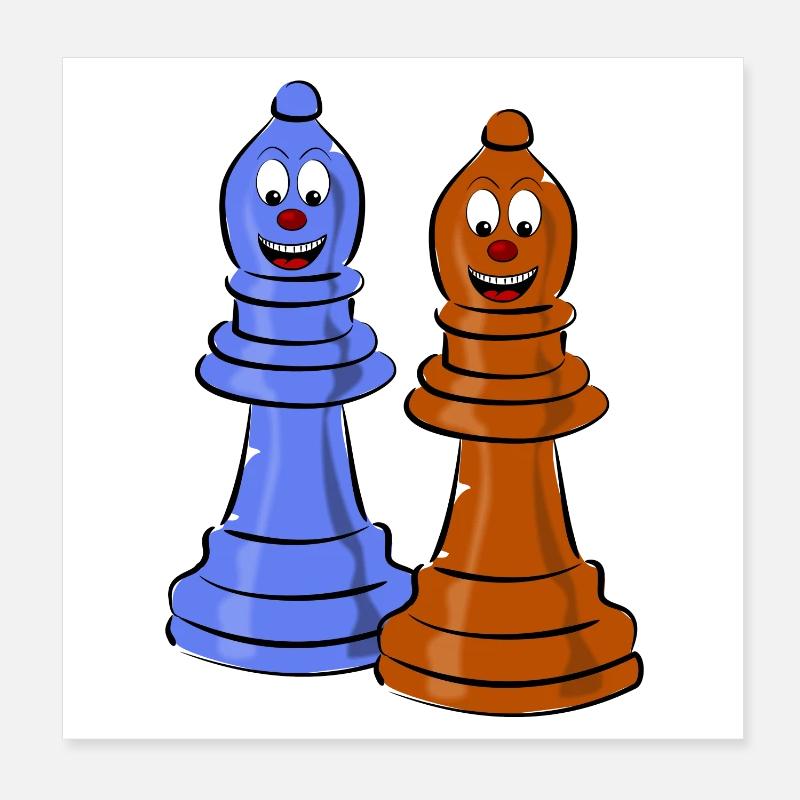 schach sport figuren Poster 20x20 cm