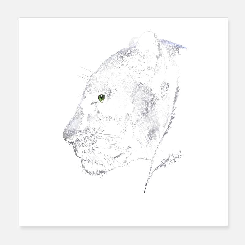 Panther Poster 20x20 cm