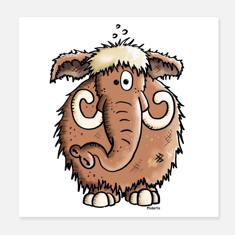 Gigantisches Mammut - Elefant Poster 20x20 cm