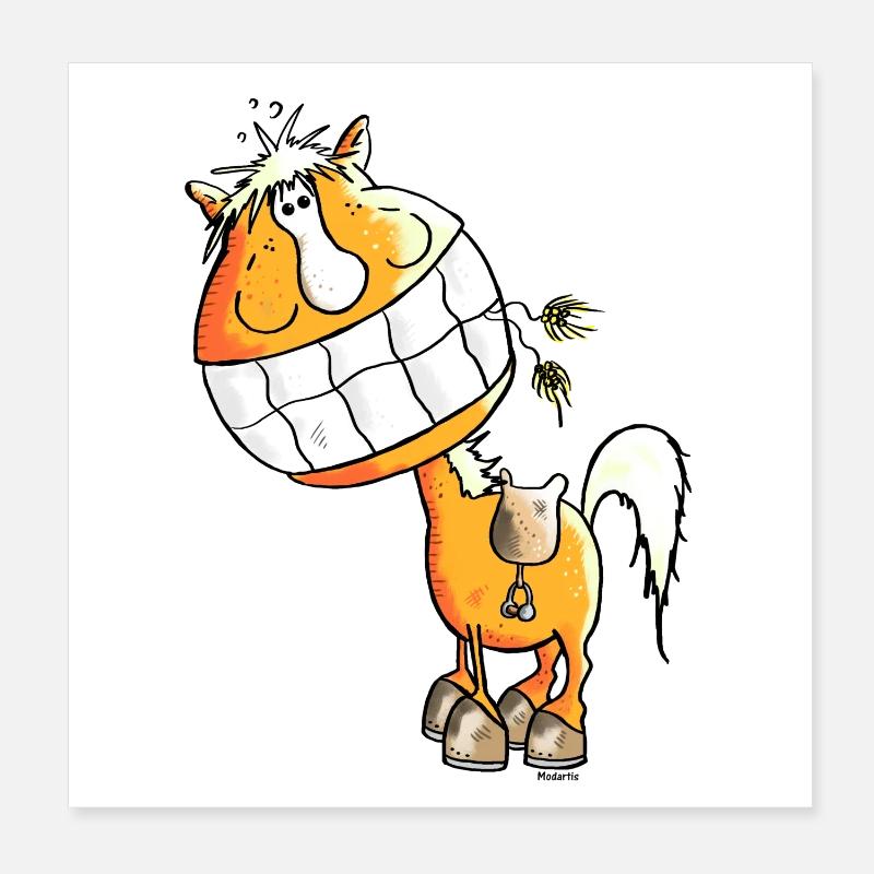 Strahlendes Pferd - Pferde Poster 20x20 cm