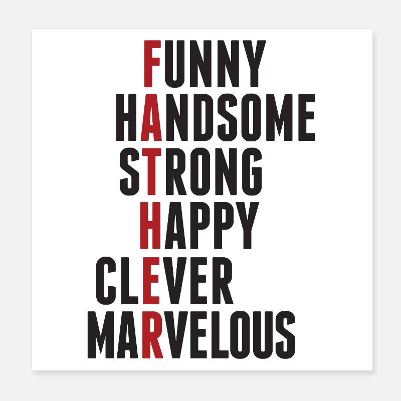 Best Dad Ever Poster 8" x 8" (20x20 cm)