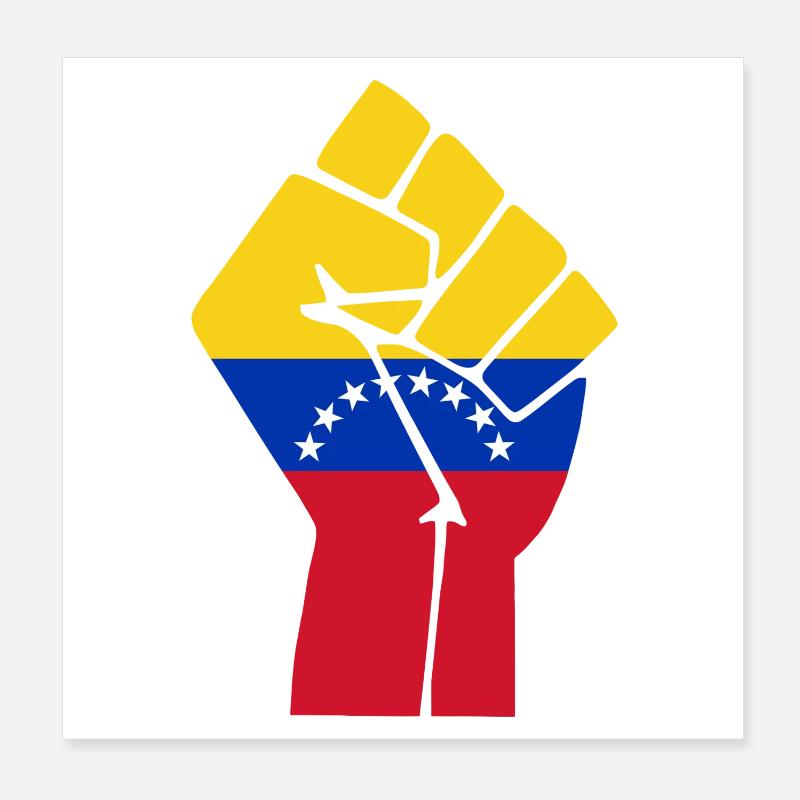 Venezuela Faustflagge Poster 20x20 cm