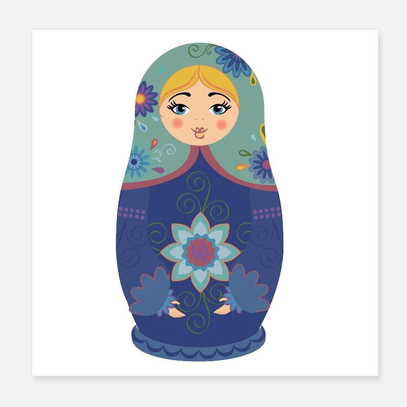 Matryoshka / Matryoshka / Matreshka / Matroshka Poster 8" x 8" (20x20 cm)