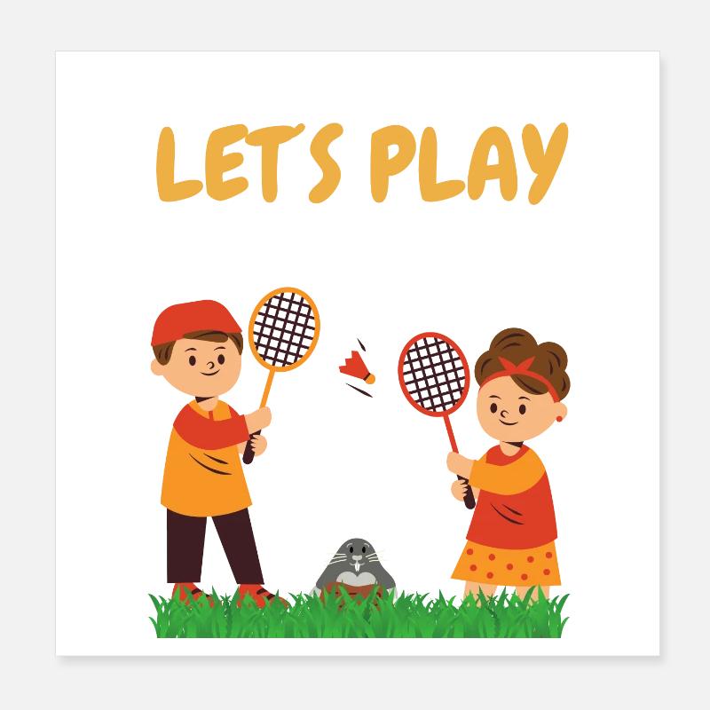 Let’s play Poster 20 x 20 cm