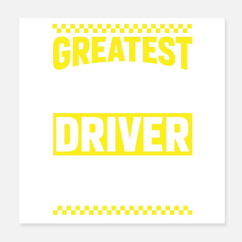 Grand motif de chauffeur Uber Poster 20 x 20 cm