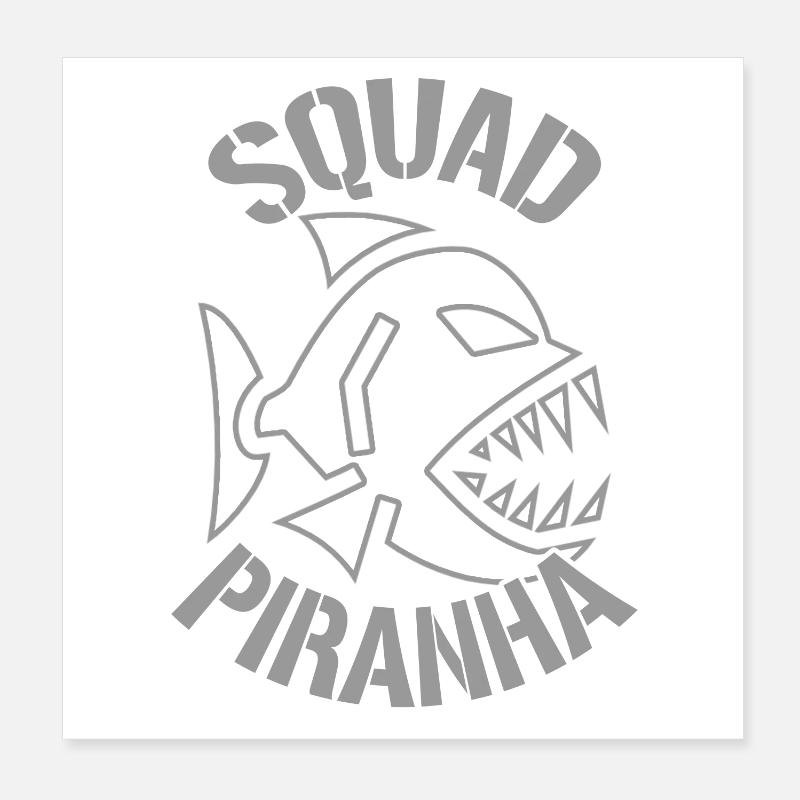 Skeletal Warrior Shark Poster 8" x 8" (20x20 cm)