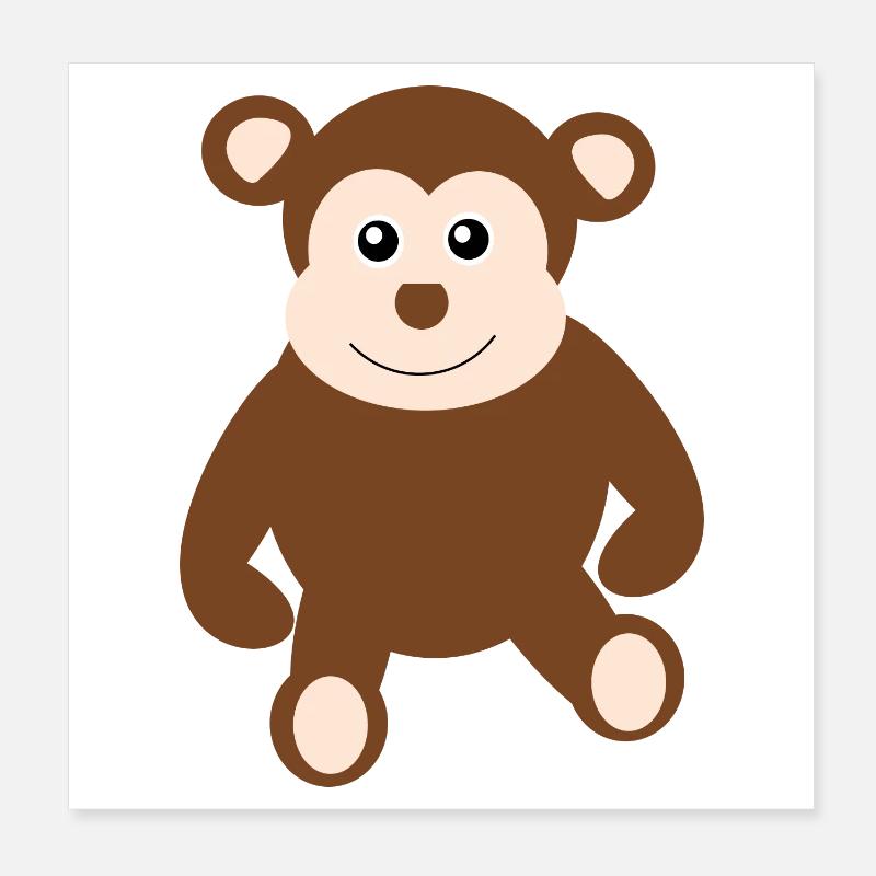 Affe Poster 20x20 cm