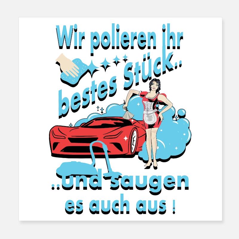 Car wash Poster 8" x 8" (20x20 cm)
