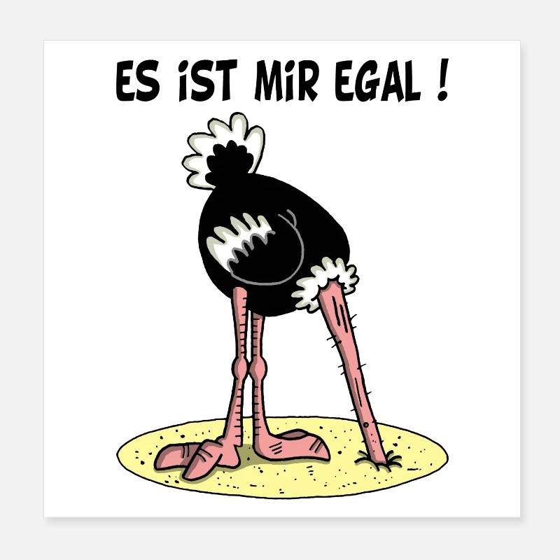 Es ist mir egal Poster 20x20 cm