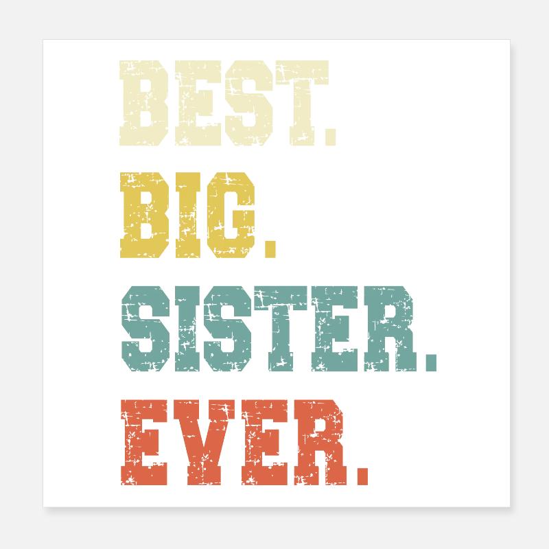 Big Sister Poster 8" x 8" (20x20 cm)