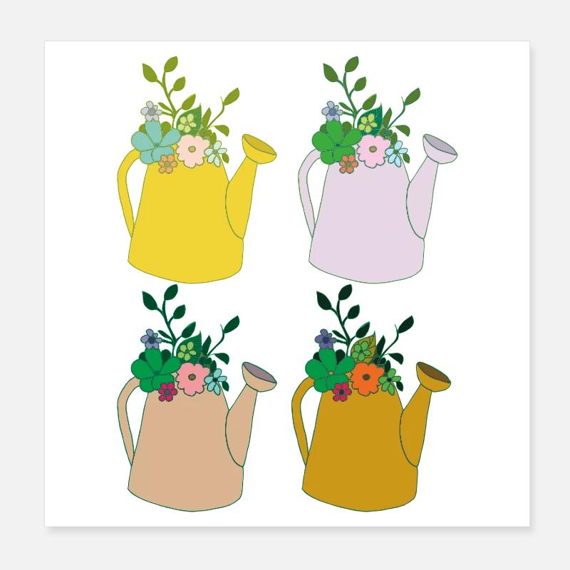 Arrosoir 4 Poster 20 x 20 cm